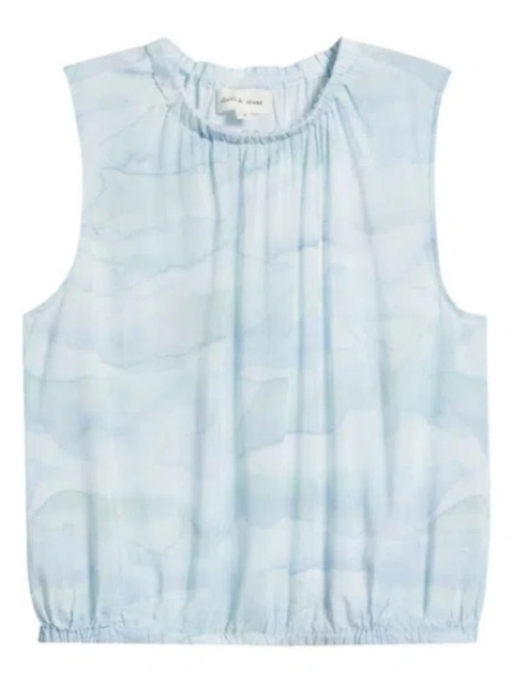 cloth & stone Pale Blue Watercolor Sleeveless Blouse